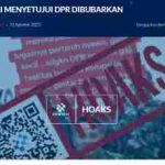 [HOAKS] TNI Menyetujui DPR Dibubarkan