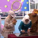 Ketua TP PKK Kalsel Resmikan Lapangan Tenis BINDA, Dorong Pola Hidup Sehat dan Silaturahmi
