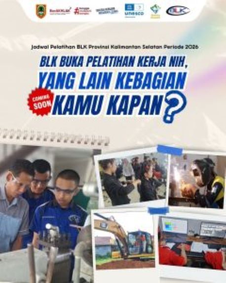 BLK Disnakertrans Kalsel Resmi Buka Pendaftaran Pelatihan Kerja Tahun 2026